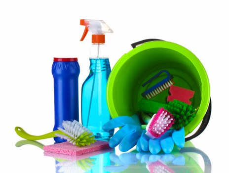 Cleaning team preparing a property for service